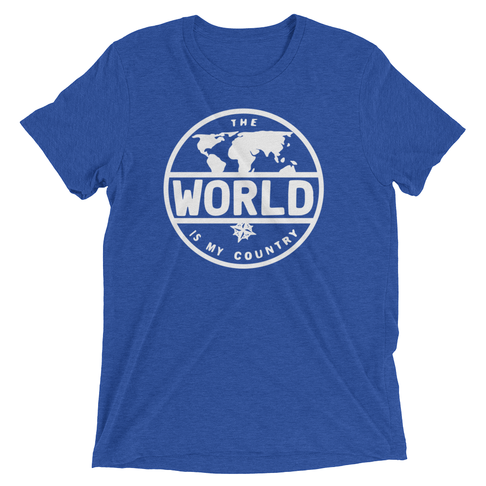 'The World' - Front White Logo Short sleeve t-shirt