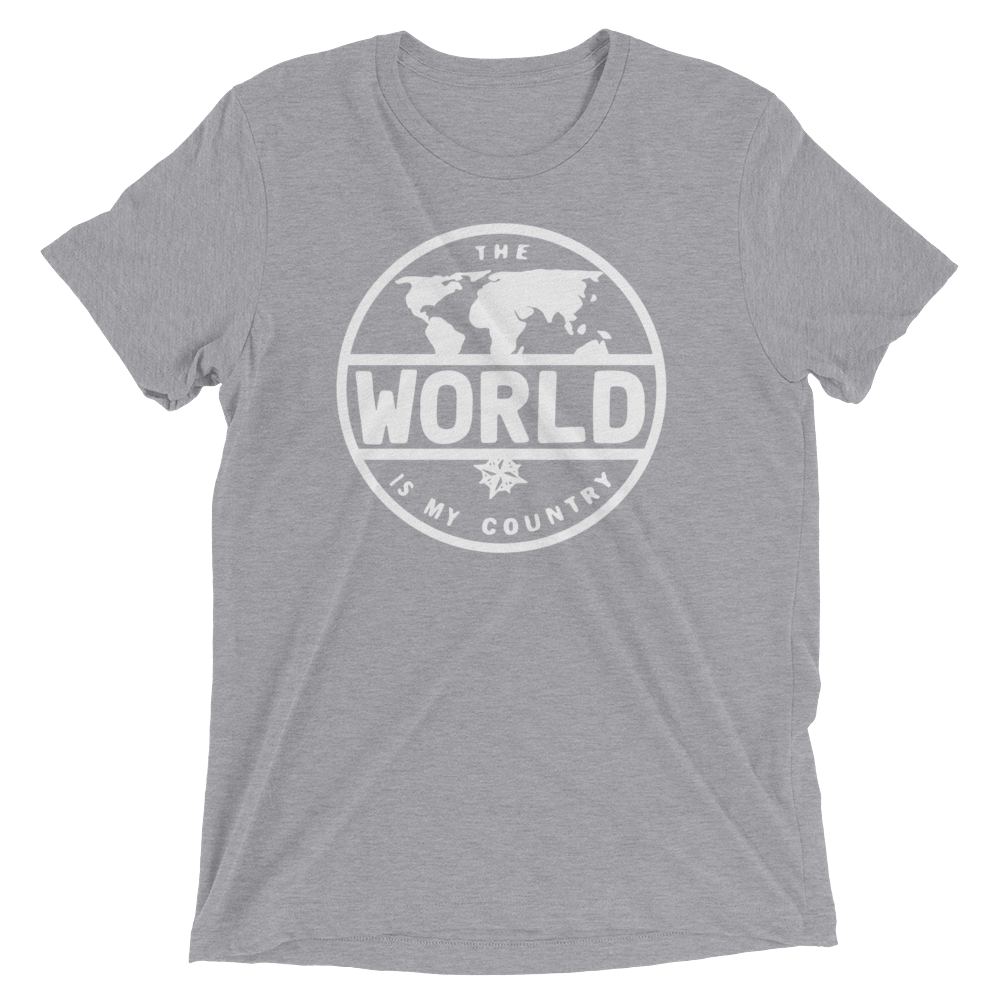 'The World' - Front White Logo Short sleeve t-shirt