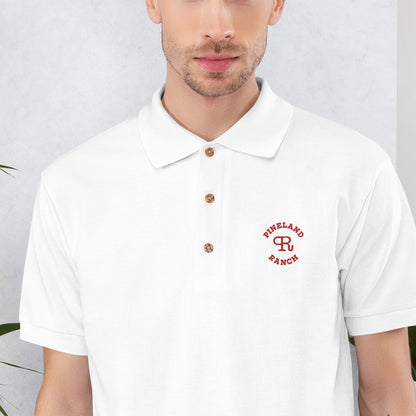 Red Thread Embroidered Polo Shirt
