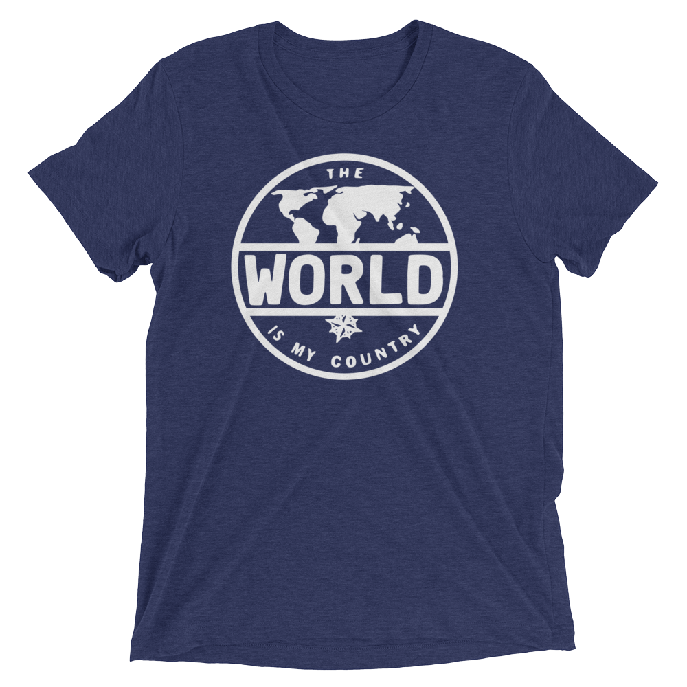 'The World' - Front White Logo Short sleeve t-shirt